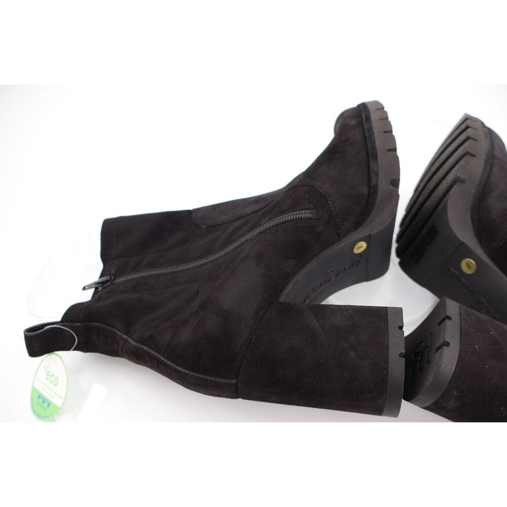 Paul Green Womens Nadia Ankle Boots Block Heel Platform Black Suede Size 10.5 - Picture 10 of 15